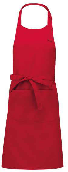 Kariban Polyester Cotton Apron With Pocket - Kariban Polyester Cotton Apron With Pocket - Cherry Red