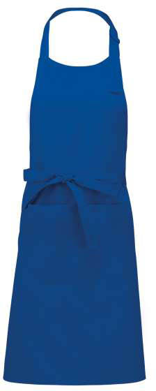 Kariban Polyester Cotton Apron With Pocket - modrá