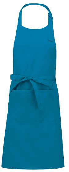 Kariban Polyester Cotton Apron With Pocket - blau