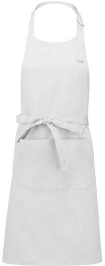 Kariban Polyester Cotton Apron With Pocket - bílá