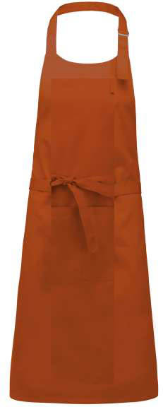 Kariban Cotton Apron Without Pocket - oranžová