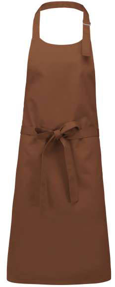 Kariban Cotton Apron Without Pocket - brown