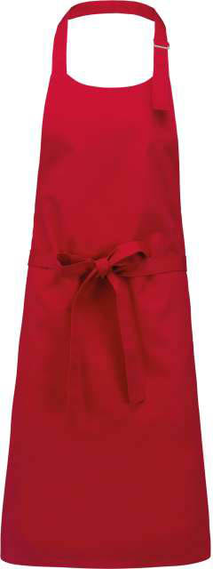 Kariban Cotton Apron Without Pocket - red