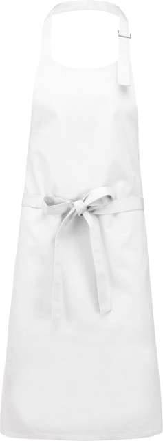 Kariban Cotton Apron Without Pocket - bílá