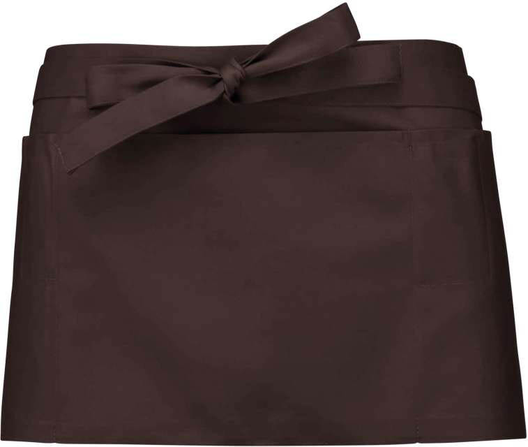 Kariban Polycotton Short Apron - hnědá