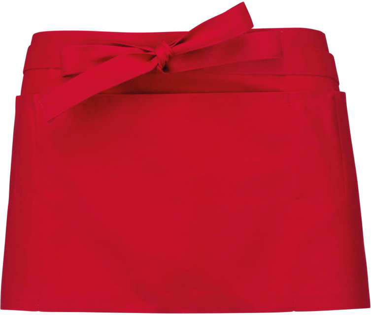 Kariban Polycotton Short Apron - Kariban Polycotton Short Apron - Cherry Red