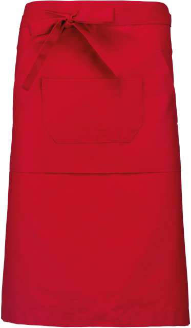 Kariban Polycotton Long Apron - červená