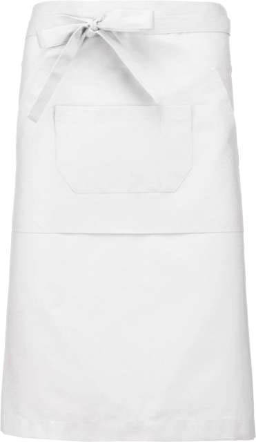 Kariban Polycotton Long Apron - Kariban Polycotton Long Apron - White