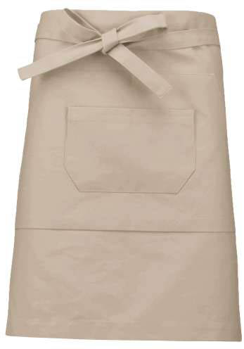 Kariban Cotton Mid-length Apron - brown