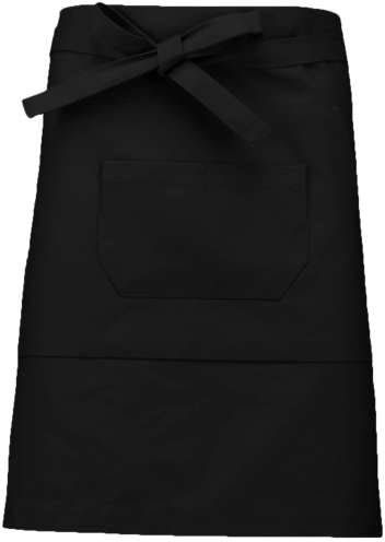 Kariban Cotton Mid-length Apron - černá