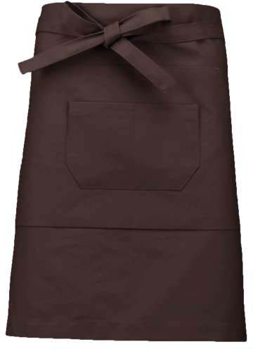 Kariban Cotton Mid-length Apron - brown