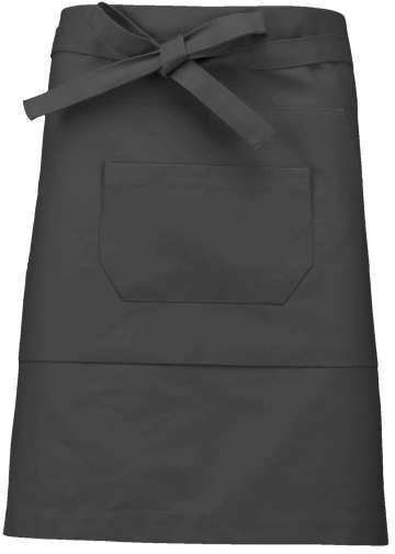 Kariban Cotton Mid-length Apron - Kariban Cotton Mid-length Apron - Charcoal