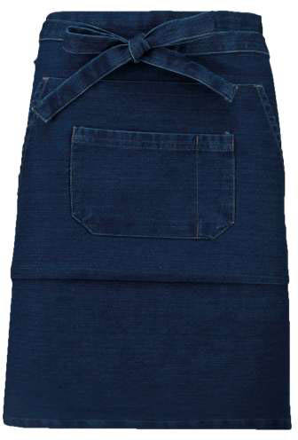 Kariban Cotton Mid-length Apron - blue