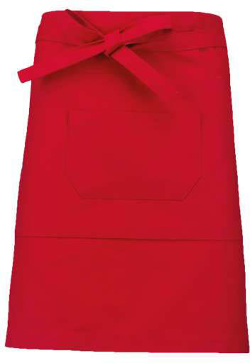 Kariban Cotton Mid-length Apron - červená