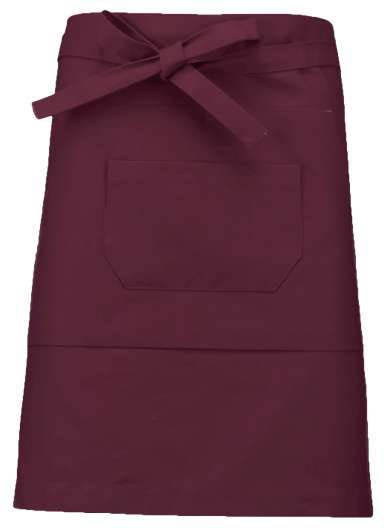 Kariban Cotton Mid-length Apron - Kariban Cotton Mid-length Apron - Maroon