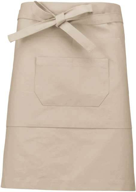 Kariban Polycotton Mid-length Apron - hnědá