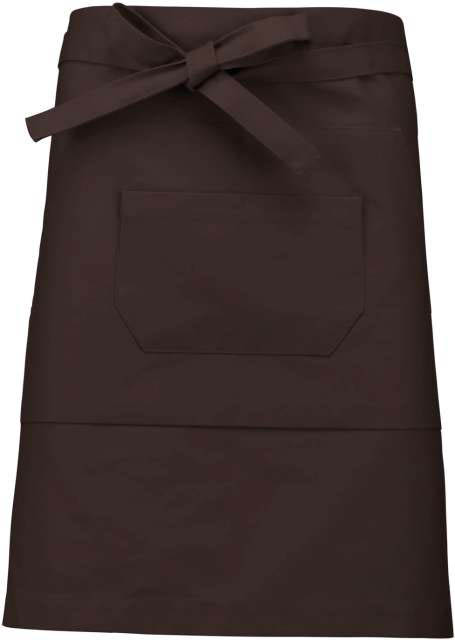 Kariban Polycotton Mid-length Apron - Kariban Polycotton Mid-length Apron - Dark Chocolate