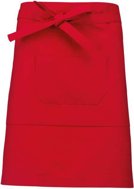 Kariban Polycotton Mid-length Apron - červená