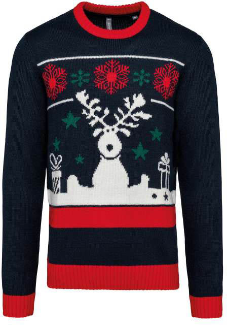 Kariban Unisex Crew Neck Christmas Jumper - blau