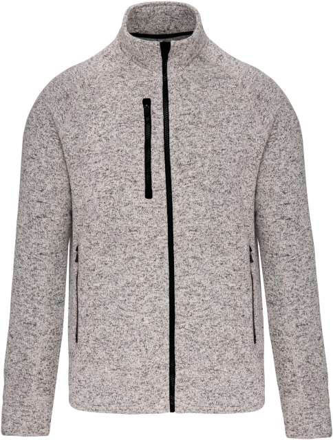 Kariban Men's Full Zip Heather Jacket - šedá