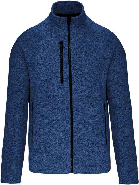 Kariban Men's Full Zip Heather Jacket - modrá