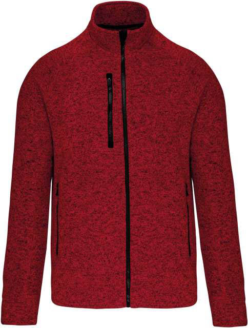 Kariban Men's Full Zip Heather Jacket - Kariban Men's Full Zip Heather Jacket - 