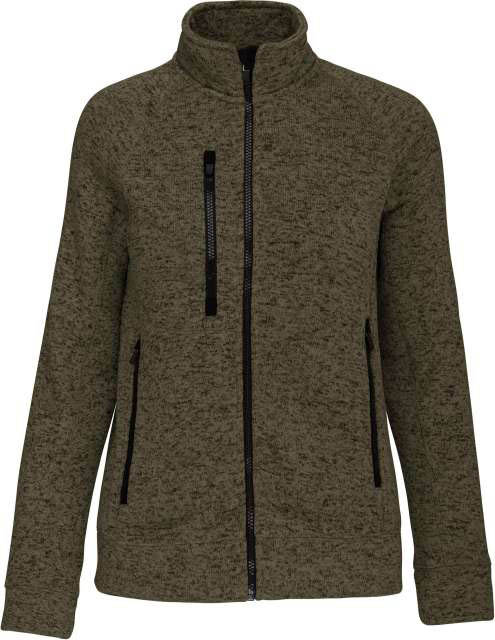 Kariban Ladies' Full Zip Heather Jacket - Kariban Ladies' Full Zip Heather Jacket - Forest Green