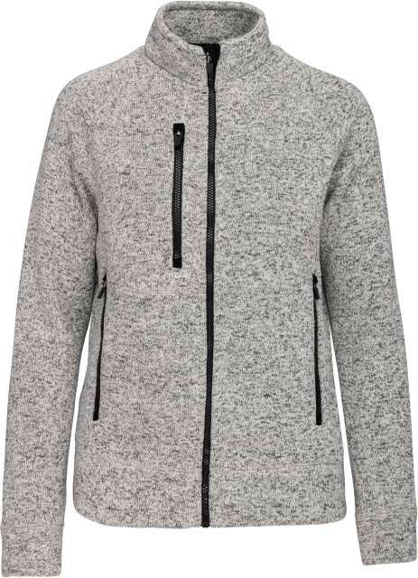 Kariban Ladies' Full Zip Heather Jacket - Kariban Ladies' Full Zip Heather Jacket - Ash Grey