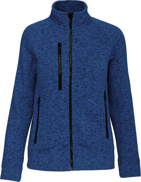 Kariban Ladies' Full Zip Heather Jacket - Kariban Ladies' Full Zip Heather Jacket - Antique Sapphire