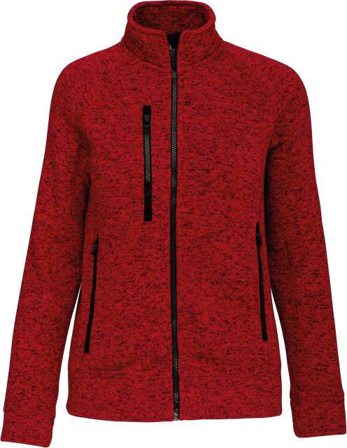 Kariban Ladies' Full Zip Heather Jacket - red