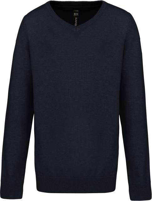 Kariban Kids' V-neck Jumper - Kariban Kids' V-neck Jumper - Navy