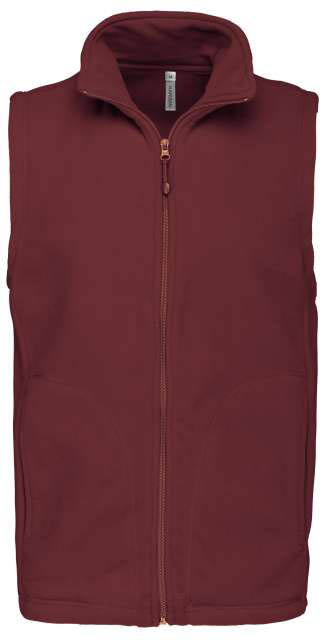 Kariban Luca - Men's Microfleece Gilet - červená