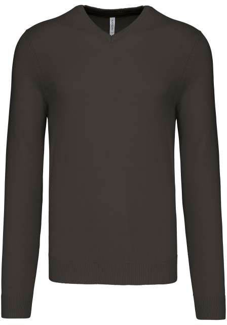 Kariban Men’s V-neck Jumper - Grau