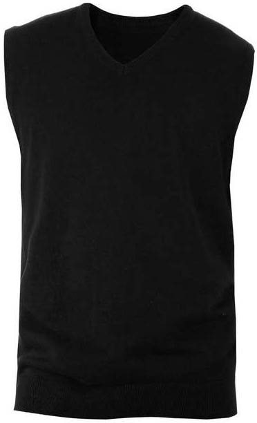 Kariban Men's Sleeveless V-neck Jumper - černá