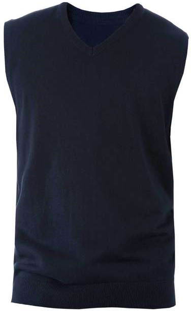 Kariban Men's Sleeveless V-neck Jumper - modrá