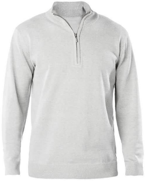 Kariban Men's Zip Neck Jumper - šedá