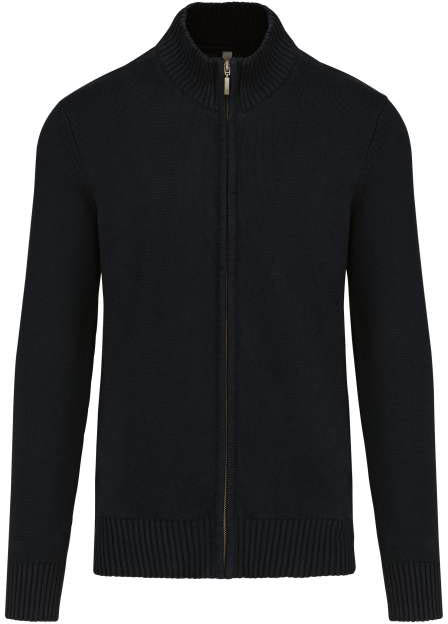 Kariban Full Zip Cardigan - Kariban Full Zip Cardigan - Black