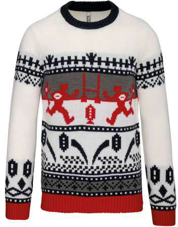 Kariban Rugby Design Jumper - white