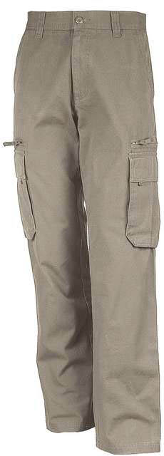 Kariban Multi Pocket Trousers - hnědá