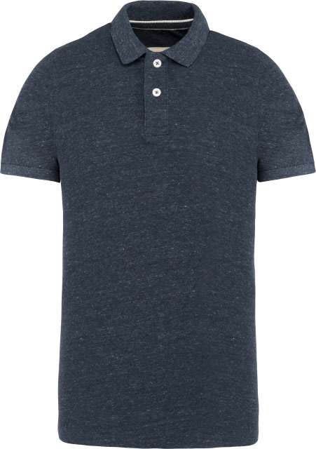 Kariban Men's Vintage Short Sleeve Polo Shirt - blue