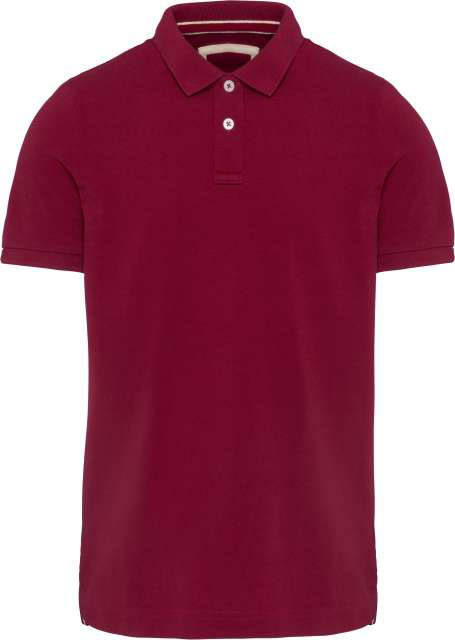 Kariban Men's Vintage Short Sleeve Polo Shirt - red