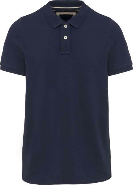 Kariban Men's Vintage Short Sleeve Polo Shirt - blau