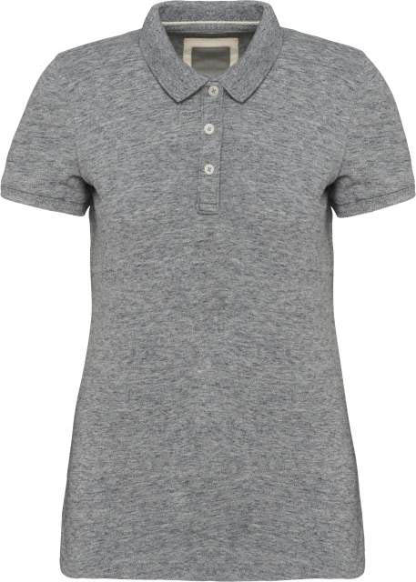 Kariban Ladies' Vintage Short Sleeve Polo Shirt - grey