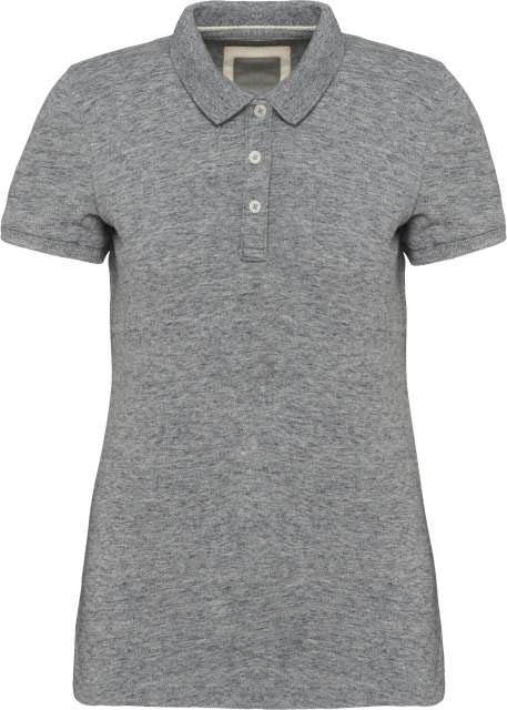 Kariban Ladies' Vintage Short Sleeve Polo Shirt - Kariban Ladies' Vintage Short Sleeve Polo Shirt - Sport Grey