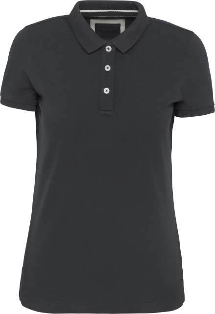 Kariban Ladies' Vintage Short Sleeve Polo Shirt - grey