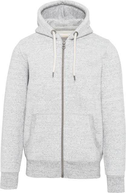 Kariban Men’s Vintage Zipped Hooded Sweatshirt mikina - šedá