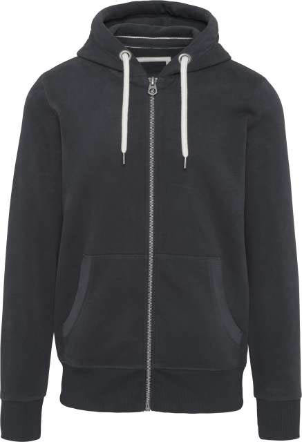 Kariban Men’s Vintage Zipped Hooded Sweatshirt - grey