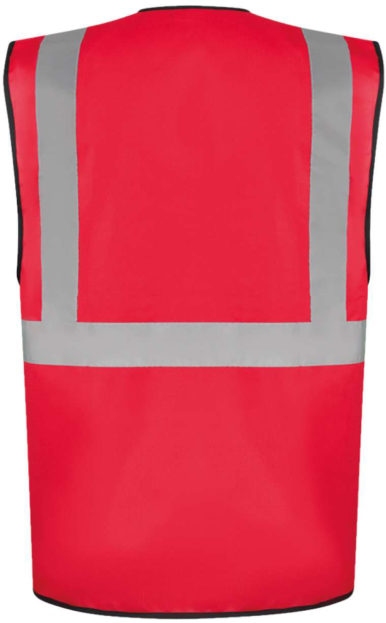 Korntex Comfort Executive Safety Vest "hamburg" - Multifunctional With Pockets - červená