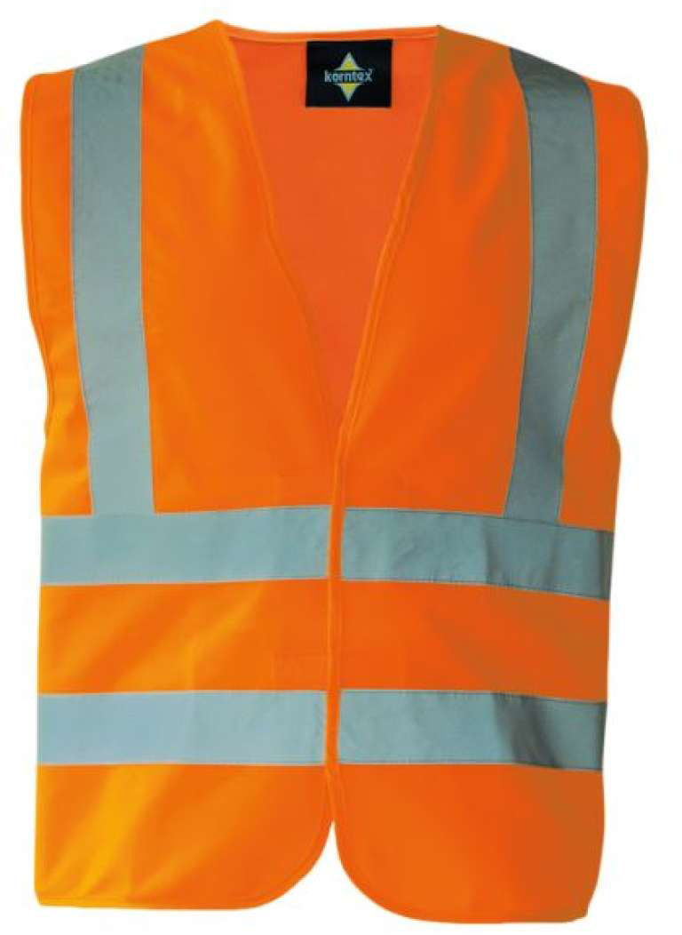 Korntex Safety / Functional Vest "hannover" - Four Reflective Stripes - Korntex Safety / Functional Vest "hannover" - Four Reflective Stripes - Safety Orange