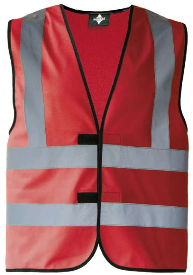 Korntex Safety / Functional Vest "hannover" - Four Reflective Stripes - Korntex Safety / Functional Vest "hannover" - Four Reflective Stripes - Red